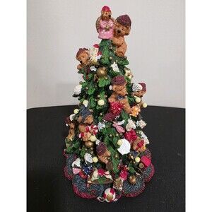 🎄HOLIDAY HOME Teddy Bears Train Rocking Horse CHRISTMAS Tree Decor 13" VGUC